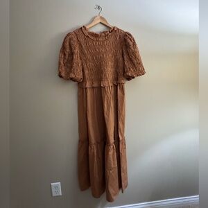 Moon River Smocked Maxi Dress